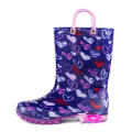 2020 New Fashion Waterproof Durable Pvc Material Rain Boots  Anti for Rain Easy-on Handles Shoes for Boys